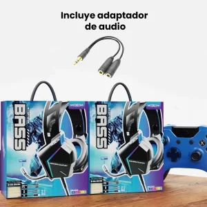 Audifonos Gamer RGB Sonido envolvente 360°