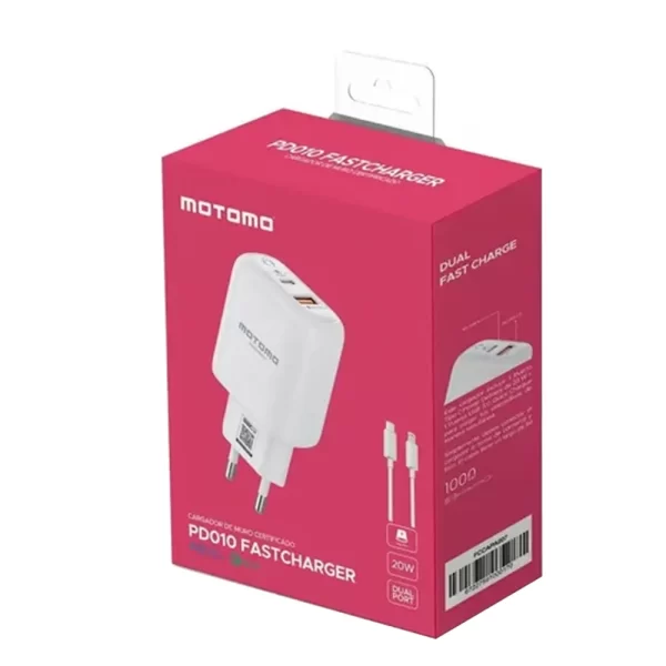 Cargador Carga Rapida 20W Dual De Pared Con Cable Lightning